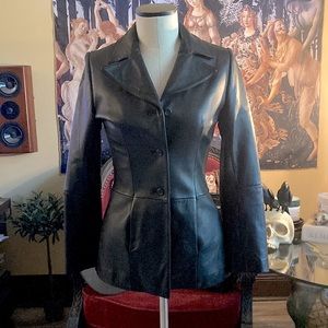 Amazing vtg EUC Y2K Leather blazer 90s 2000s Buffy style